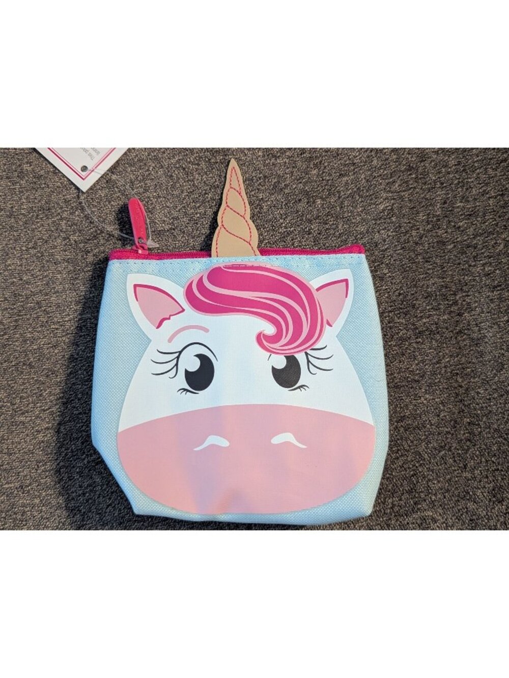 Thirty-One Unicorn Cool Zip Snack Pouch With Food-Safe Lining & Pink Zipper